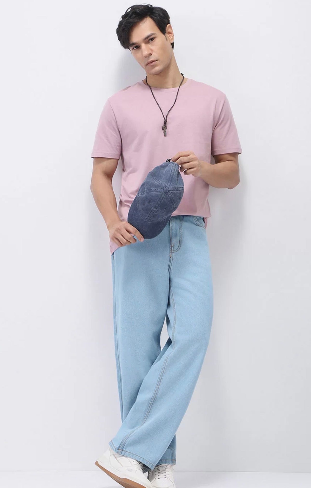 Men Loose Fit Washed Non-Stretchable Jeans